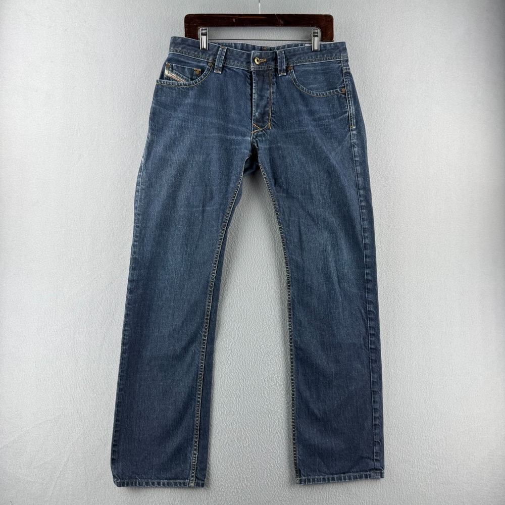 Diesel Jeans Mens 31x32 Blue Denim‎ Larkee Striaght Leg Made in Italy